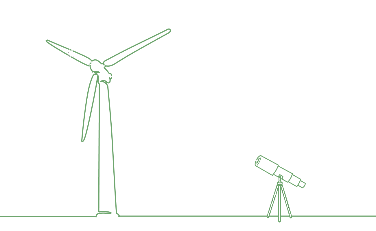 Image of laser cleaning wind turbine